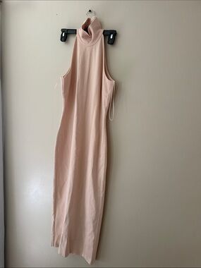 Ronny Kobo Collection Blush Sleeveless Turtleneck Maxi Dress